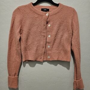 Lulu's Blush Button-Up Cardigan